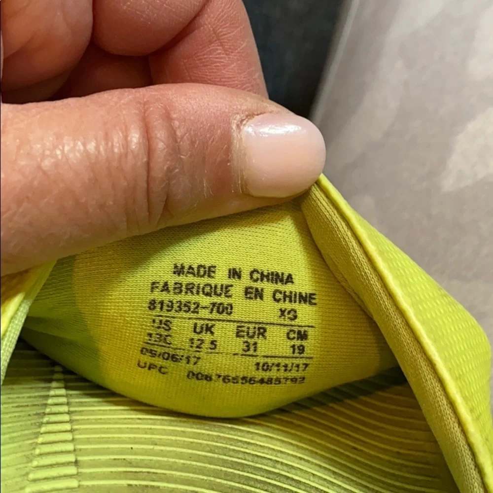 Nike size 13 youth slides